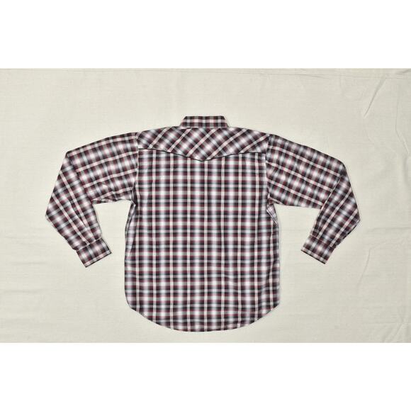 Red River Outfitters Mens Big & Tall Size XXL Western Pearl Snap Plaid Shirt - Picture 8 of 8